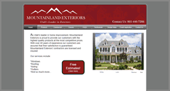 Desktop Screenshot of mountainlandexteriors.com