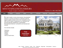 Tablet Screenshot of mountainlandexteriors.com